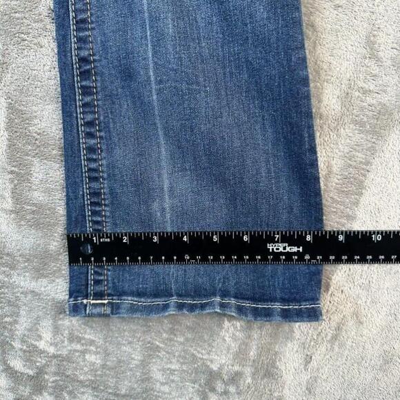 Miss Me Jeans Womens 27 Exposed Button Fly Thick Stitched Western Cowgirl Boot - Picture 14 of 15